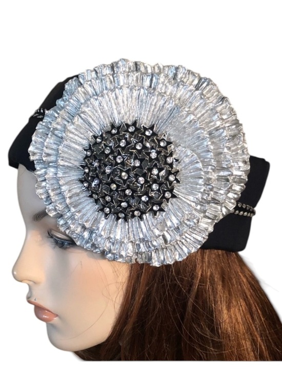 Antique Black & Silver Flapper Headband main image 4